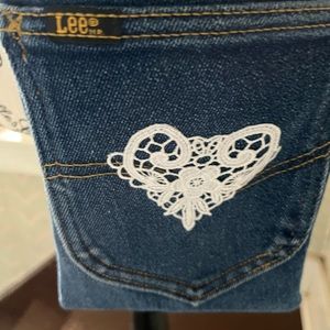 Upcycled denim crossbody purse